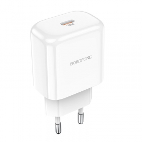 Φορτιστής Borofone BN3 Type-C QC 3.0, PD 2.0 20W (άσπρο)