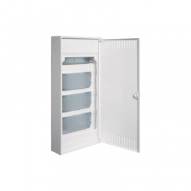 Hager 36 mod. virštinkinis multimedia skydelis su metalinėmis durelėmis VOLTA VA36NWB