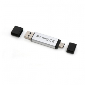 Μονάδα flash Platinet 32GB OTG USB 3.0 + Type-C (ασήμι)
