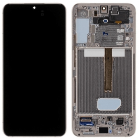 Samsung Galaxy S22+ οθόνη (ροζ / χρυσαφένιος) (με πλαίσιο) (γνησια)