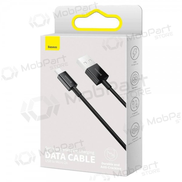 USB καλώδιο Baseus Superior microUSB 2A 2.0m (μαύρος) CAMYS-A01