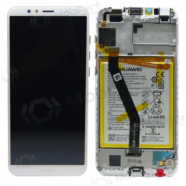 Huawei Y6 2018 / Y6 Prime 2018 οθόνη (άσπρο) (με πλαίσιο και μπαταρία) (service pack) (γνησια) Huawei Y6 2018 / Y6 Prime 2018 οθόνη (άσπρο) (με πλαίσιο και μπαταρία) (service pack) (γνησια)