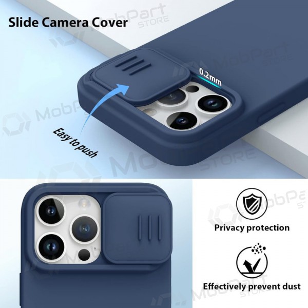 Apple iPhone 15 Pro θήκη „Nillkin Silicone“ (σκούρο μπλε)