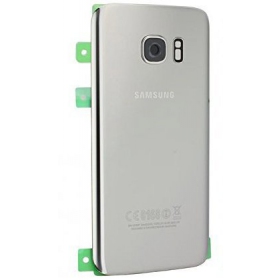 Samsung G930F Galaxy S7 πίσω κάλυμμα μπαταρίας (ασήμι) (μεταχειρισμένος grade B, γνησια)