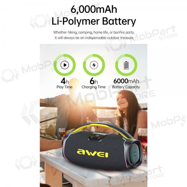 Bluetooth φορητό ηχείο Awei KA16 60W μαύρος