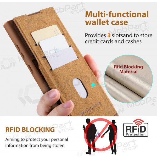 Samsung Galaxy S23 FE θήκη „Nillkin Leather“ (καφέ)