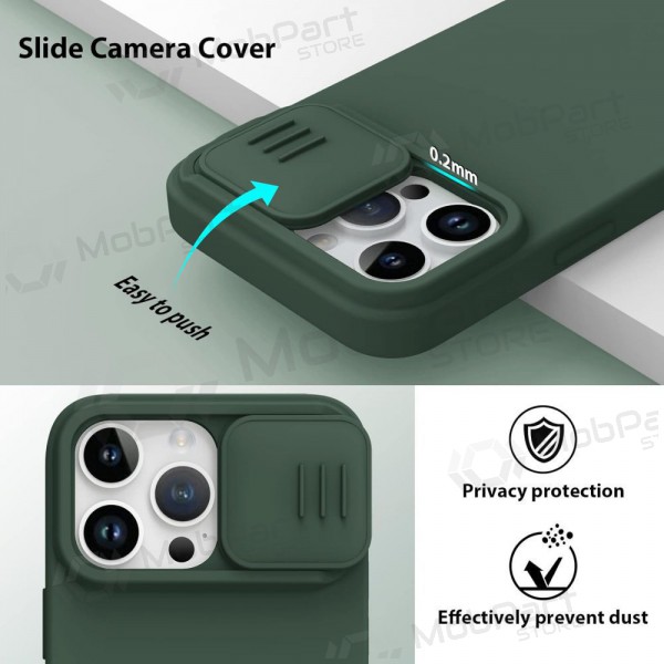 Apple iPhone 14 Pro Max θήκη „Nillkin Silicone“ (σκούρο πράσινο) Apple iPhone 14 Pro Max θήκη „Nillkin Silicone“ (σκούρο πράσινο)