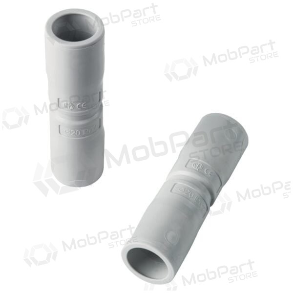 Tiesus sujungimas Elettrocanali EC74020 (D20, γκρί (RAL7035), su išplatintu galu, behalogenis)