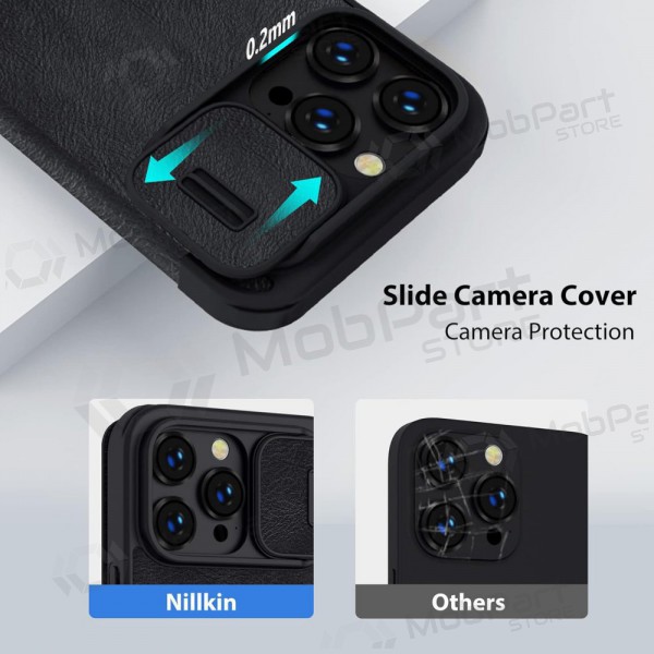 Apple iPhone 14 Pro Max θήκη „Nillkin Leather“ (μαύρος)