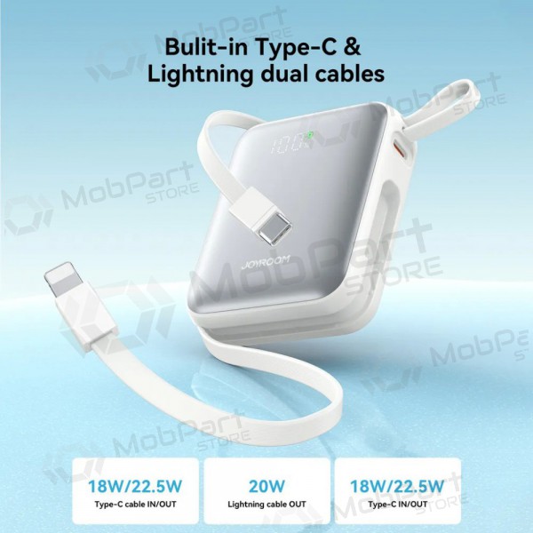 Εξωτερική μπαταρία Power Bank Joyroom JR-PBF27 22.5W Mini 10000mAh άσπρο