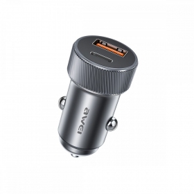 Φορτιστης αυτοκινητου Awei C-857 33W USB-C/USB-A μαύρος