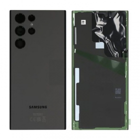 Samsung S908 Galaxy S22 Ultra πίσω κάλυμμα μπαταρίας (Phantom Black) (μεταχειρισμένος grade B, γνησια)