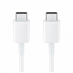 USB καλώδιο γνησια Samsung EP-DA705BWE 25W 3A Type-C-Type-C 1.0m άσπρο
