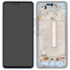 Ekranas Samsung A536 A53 5G 2022 su lietimui jautriu stikliuku και rėmeliu Awesome Blue OLED (real size)
