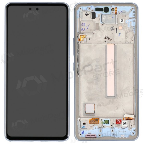 Ekranas Samsung A536 A53 5G 2022 su lietimui jautriu stikliuku και rėmeliu Awesome Blue OLED (real size)
