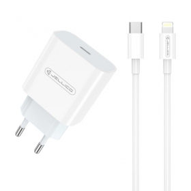 Φορτιστής Jellico AK180 20W USB-C + USB-C to Lightning cable 1.0m άσπρο