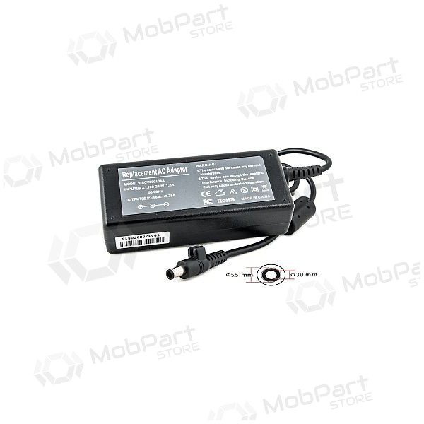 SAMSUNG 60W: 16V, 3.75A τροφοδοτικό laptop