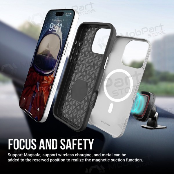 Θήκη Perfectionists Triangle Mag Case Apple iPhone 15 Pro ασήμι