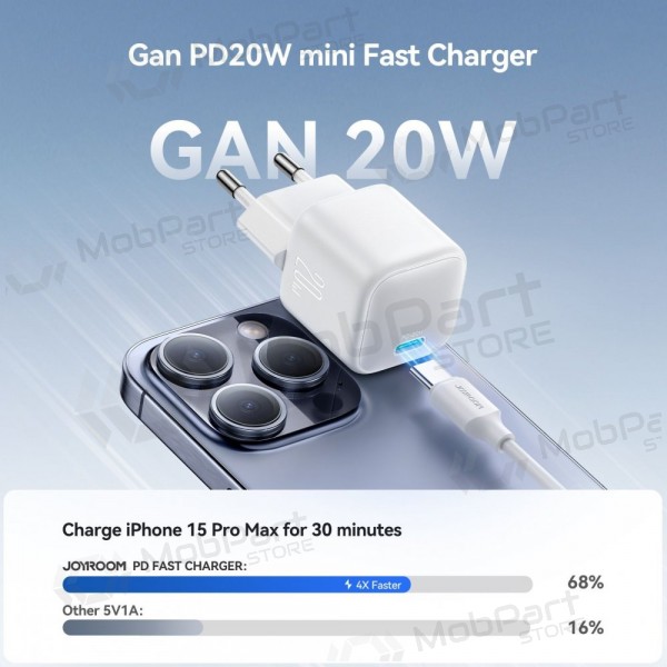 Φορτιστής Joyroom JR-TCG08 USB-C GaN PD20W άσπρο