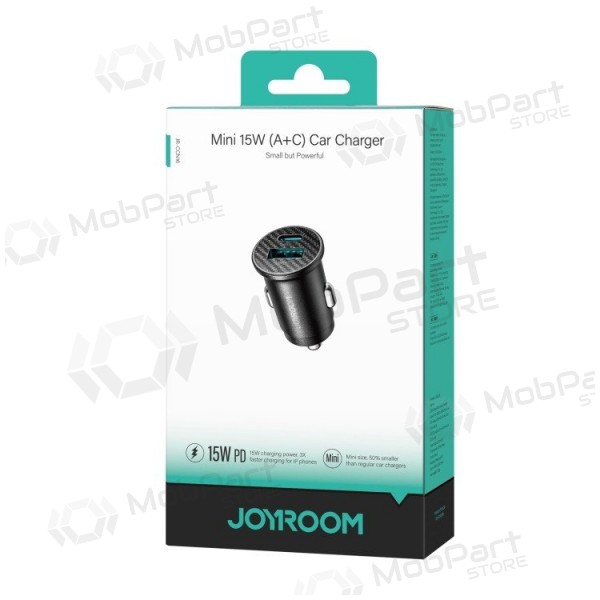 Φορτιστης αυτοκινητου Joyroom JR-CCN16 USB-A/USB-C 15W μαύρος