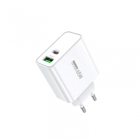 Φορτιστής Remax RP-U125 65W GaN USB-C/USB-A άσπρο