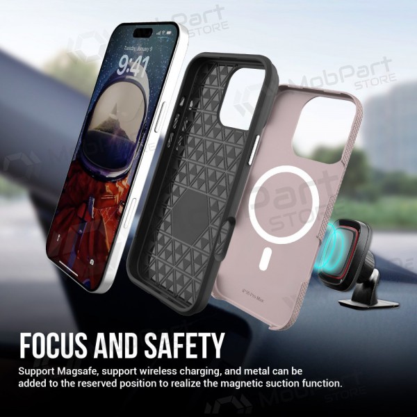 Θήκη Perfectionists Triangle Mag Case Apple iPhone 15 Pro rožinio aukso
