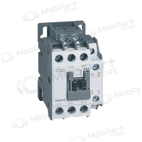 Kontaktorius Legrand 416106 (3P, 18A, 1NO/1NC, CTX, 230V)