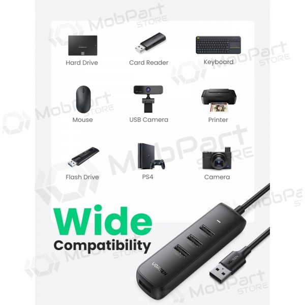 USB šakotuvas Ugreen CM416 USB-A 3.0 to 4xUSB-A 3.0 (10915) μαύρος