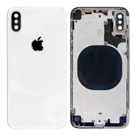 Apple iPhone X πίσω κάλυμμα μπαταρίας (ασήμι) (μεταχειρισμένος grade C, γνησια)