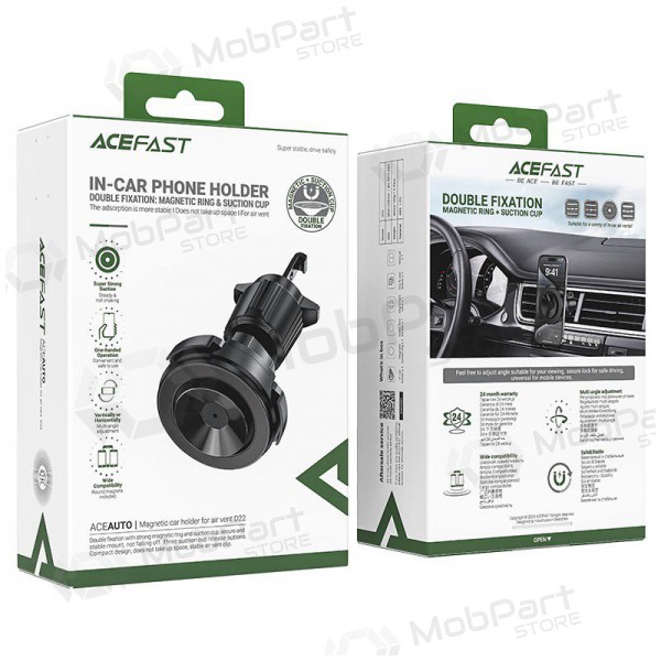 Θήκη τηλεφώνου αυτοκινήτου Acefast D22 (air vent) μαύρος