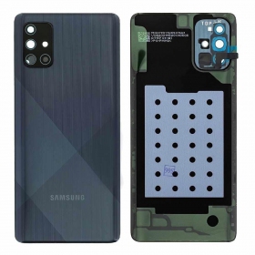 Samsung A715 Galaxy A71 2020 πίσω κάλυμμα μπαταρίας μαύρος (Prism Crush Black) (μεταχειρισμένος grade B, γνησια)