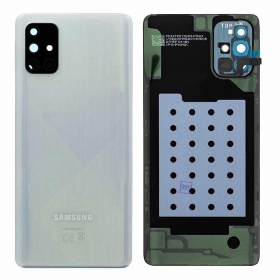 Samsung A715 Galaxy A71 2020 πίσω κάλυμμα μπαταρίας ασήμι (Prism Crush Silver) (μεταχειρισμένος grade C, γνησια)