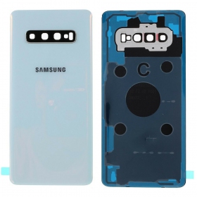 Samsung G975 Galaxy S10 Plus πίσω κάλυμμα μπαταρίας άσπρο (Prism White) (μεταχειρισμένος grade C, γνησια)