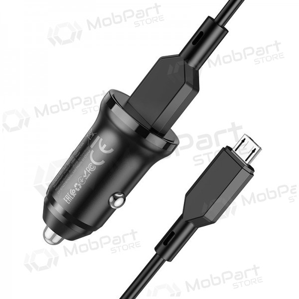 Φορτιστής automobilinis Borofone BZ18 Quick Charge 3.0 18W + MicroUSB (μαύρος)