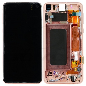Samsung Galaxy Galaxy S10e οθόνη (ροζ) (με πλαίσιο) (γνησια)