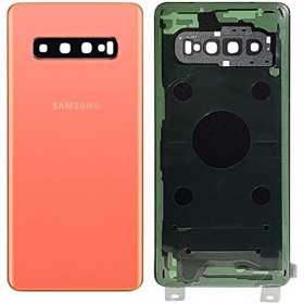 Samsung G973 Galaxy S10 πίσω κάλυμμα μπαταρίας ροζ (Flamingo Pink) (μεταχειρισμένος grade C, γνησια)