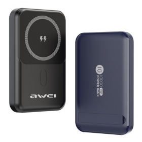 Εξωτερική μπαταρία Power Bank Awei P139K 22.5W Magnetic Wireless 10000mAh μαύρος