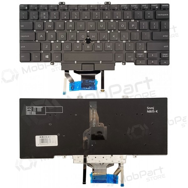Πληκτρολόγιο DELL Latitude 5400, su „trackpoint“