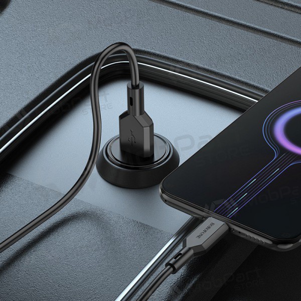 Φορτιστής automobilinis Borofone BZ18 Quick Charge 3.0 18W + MicroUSB (μαύρος)