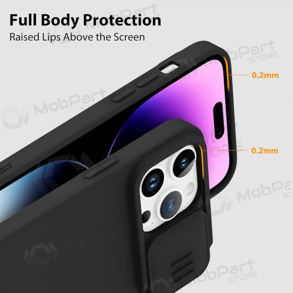 Apple iPhone 15 Pro Max θήκη „Nillkin Silicone“ (μαύρος)