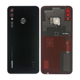 Huawei P20 Lite πίσω κάλυμμα μπαταρίας μαύρος (Midnight Black) (μεταχειρισμένος grade B, γνησια)