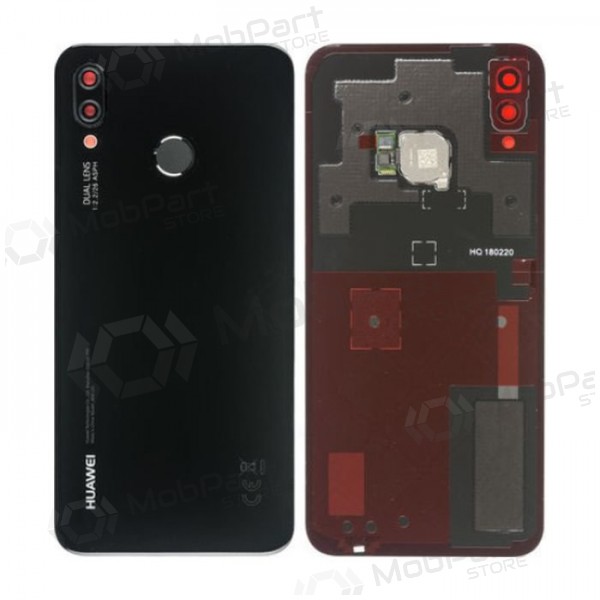 Huawei P20 Lite πίσω κάλυμμα μπαταρίας μαύρος (Midnight Black) (μεταχειρισμένος grade B, γνησια)