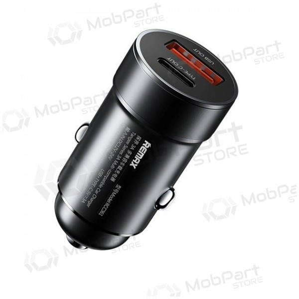 Φορτιστης αυτοκινητου Remax RCC361 15W USB-C/USB-A μαύρος