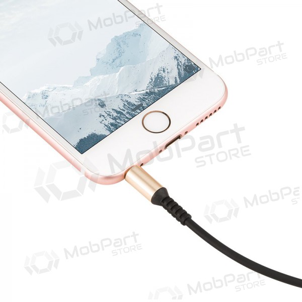 Audio προσαρμογέας Hoco UPA02 AUX 3,5mm į 3,5mm (μαύρος) Audio προσαρμογέας Hoco UPA02 AUX 3,5mm į 3,5mm (μαύρος)