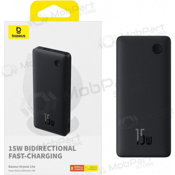 Εξωτερική μπαταρία Power Bank Baseus Airpow Lite 15W 10000mAh μαύρος P10067500123-00