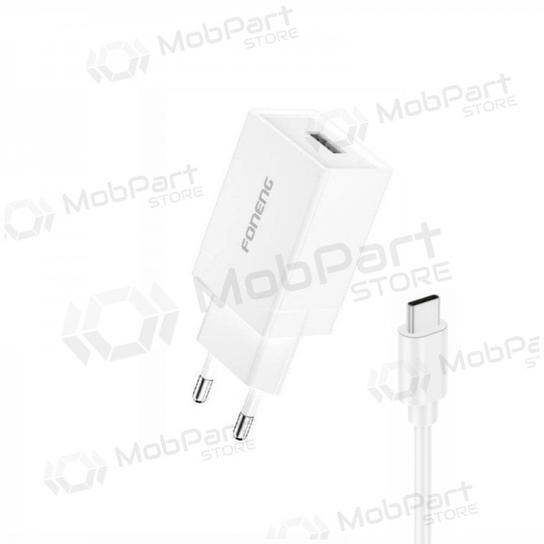 Φορτιστής τηλεφώνου Foneng K210 10 W USB-A USB-C λευκός