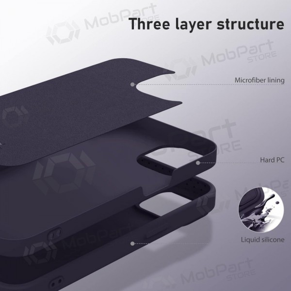Apple iPhone 14 Pro Max θήκη „Nillkin Silicone“ (tamsiai μωβ) Apple iPhone 14 Pro Max θήκη „Nillkin Silicone“ (tamsiai μωβ)