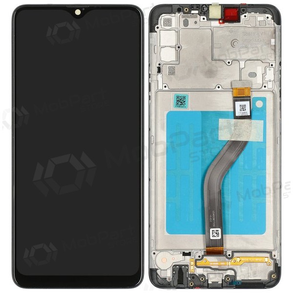 Ekranas Samsung A207F A20s su lietimui jautriu stikliuku και rėmeliu Black γνησια