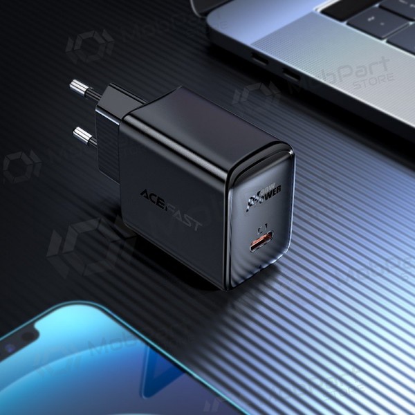 Φορτιστής buitinis Acefast A21 30W GaN USB-C μαύρος