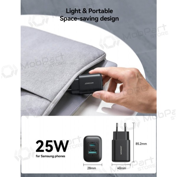 Φορτιστής Joyroom JR-TCF13 USB-C/USB-A 25W μαύρος